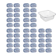 NentMent 50 Pack Dish Drying Rack Bumpers Non Scratch Sink Grid Rubber Feet P...