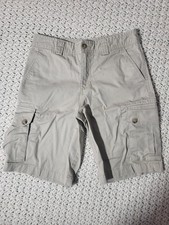 Polo Ralph Lauren Boys Cargo Shorts Chino Beige Flat Front Cotton Size 14