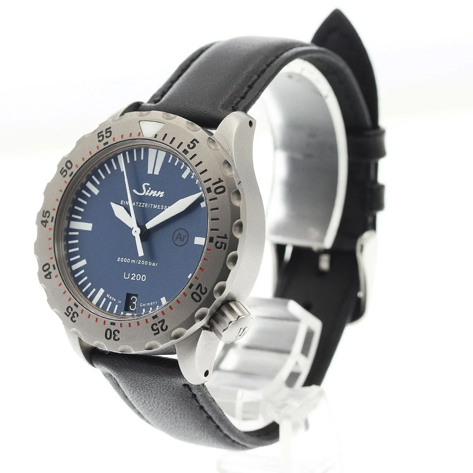 Reloj de buceo Sinn U200 1012 fecha esfera azul marino reloj automático para hombre_918927 Foto 2 de 4