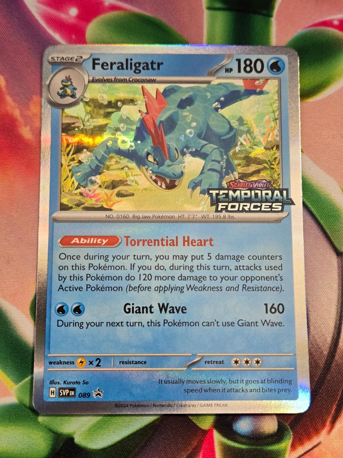 Feraligatr (Prerelease) 089 Holo Promo Scarlet & Violet Promo Pokemon Holo NM
