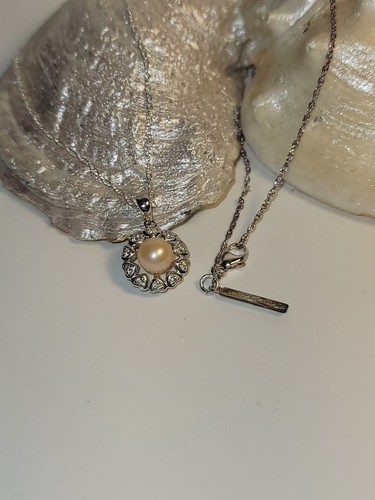 Lavender Pearl Necklace Loving Embrace Vantel Pearls Sterling 18 in.