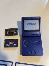 Nintendo Game Boy Advance SP Kobaltblau mit 2 Spielen Handheld Konsole GETESTET FUNKTIONIERT