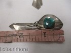 VINTAGE NAVAJO INDIAN GREEN TURQUOISE SHIELD JINGLE DANGLE EARRINGS STERLING — photo 9