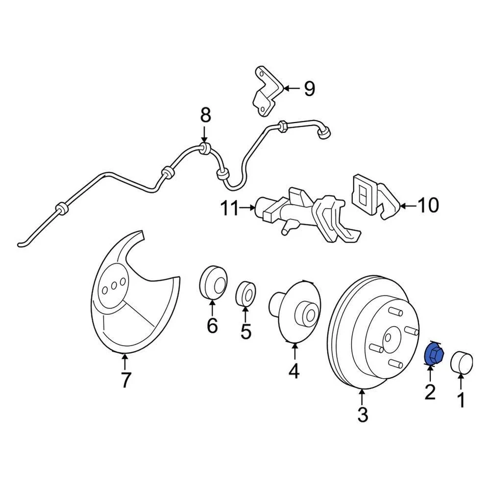 For Ford Focus 2000-2007 Ford 6S4Z3B477AA CV Joint Nut - Imagem 2 de 3