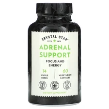 Crystal Star Adrenal Energy 60 Veggie Caps Gluten-Free, GMP Quality Assured,
