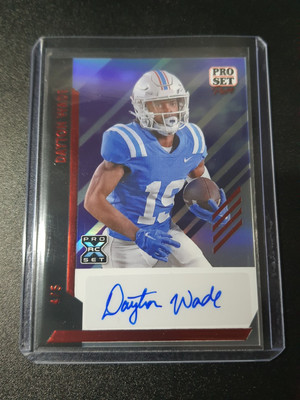 Dayton Wade - Leaf Pro Set Pure 2024 - Ravens - Holo Red - Auto - RC - /5