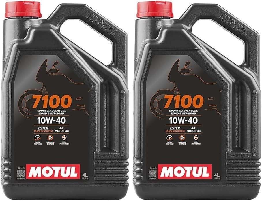 Motul 7100 4T 10W-40 Synthetic Motorcycle Oil 1 Gallon (Set of 2