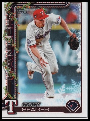 2025 Topps Holiday #H125 Corey Seager SP Back Variation Ginger Bread Cookie