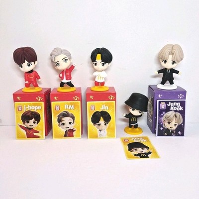 McDonald's Tiny Tan BTS Lot Of 5 K-Pop Happy Meal Toys J-Hope RM Jin Jung Kook