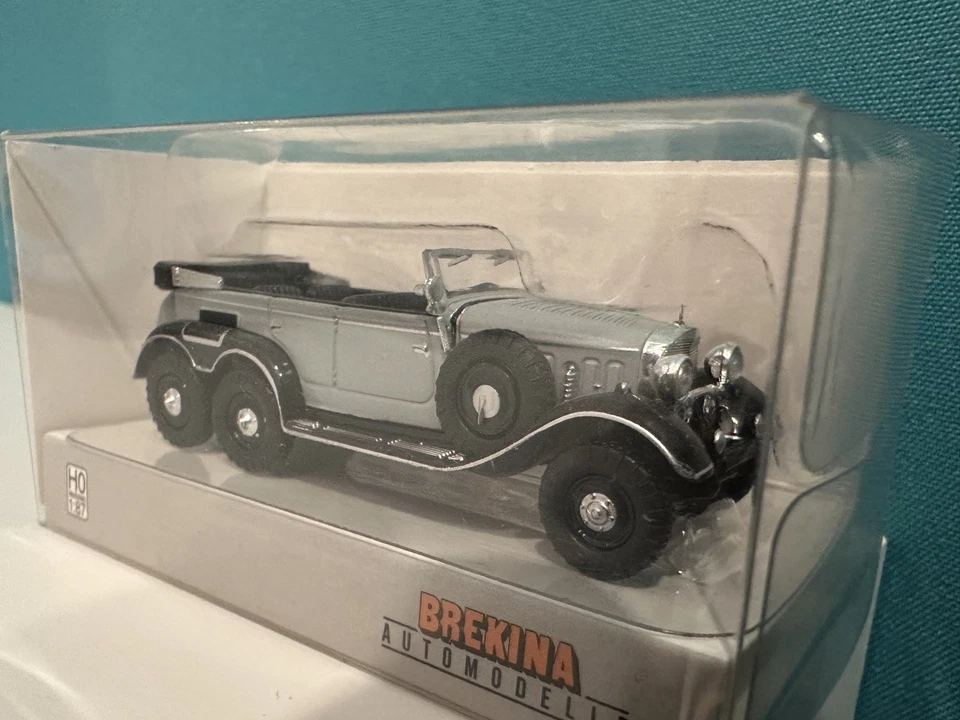 Brekina 21076 Mercedes MB G4 grau schwarz Wehrmacht 1938 Adolf H. Neu + OVP 1:87 - Bild 3 von 4