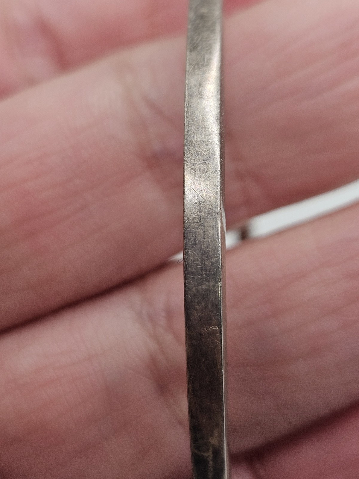 Vintage Sterling Silver Square Stackable Bangle B… - image 4