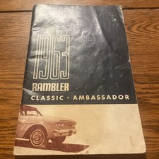 1963 Amc Rambler Classic Ambassador Owners Manual Care Operation Original