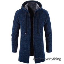 Fleece Cardigan Men Hooded Sweaterscoat Male Sweater Jackets Hoodies Outwear