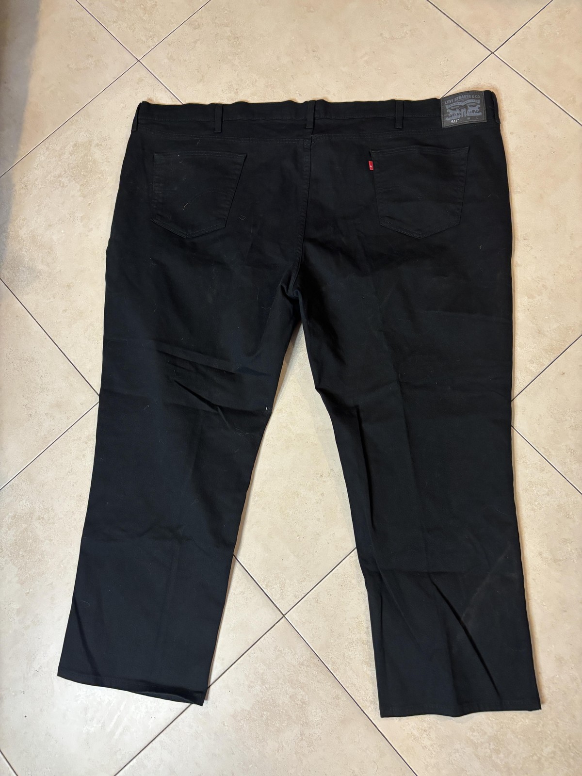 S 58x30 Black High Rise Tapered Fit Big & Tall Denim Pants