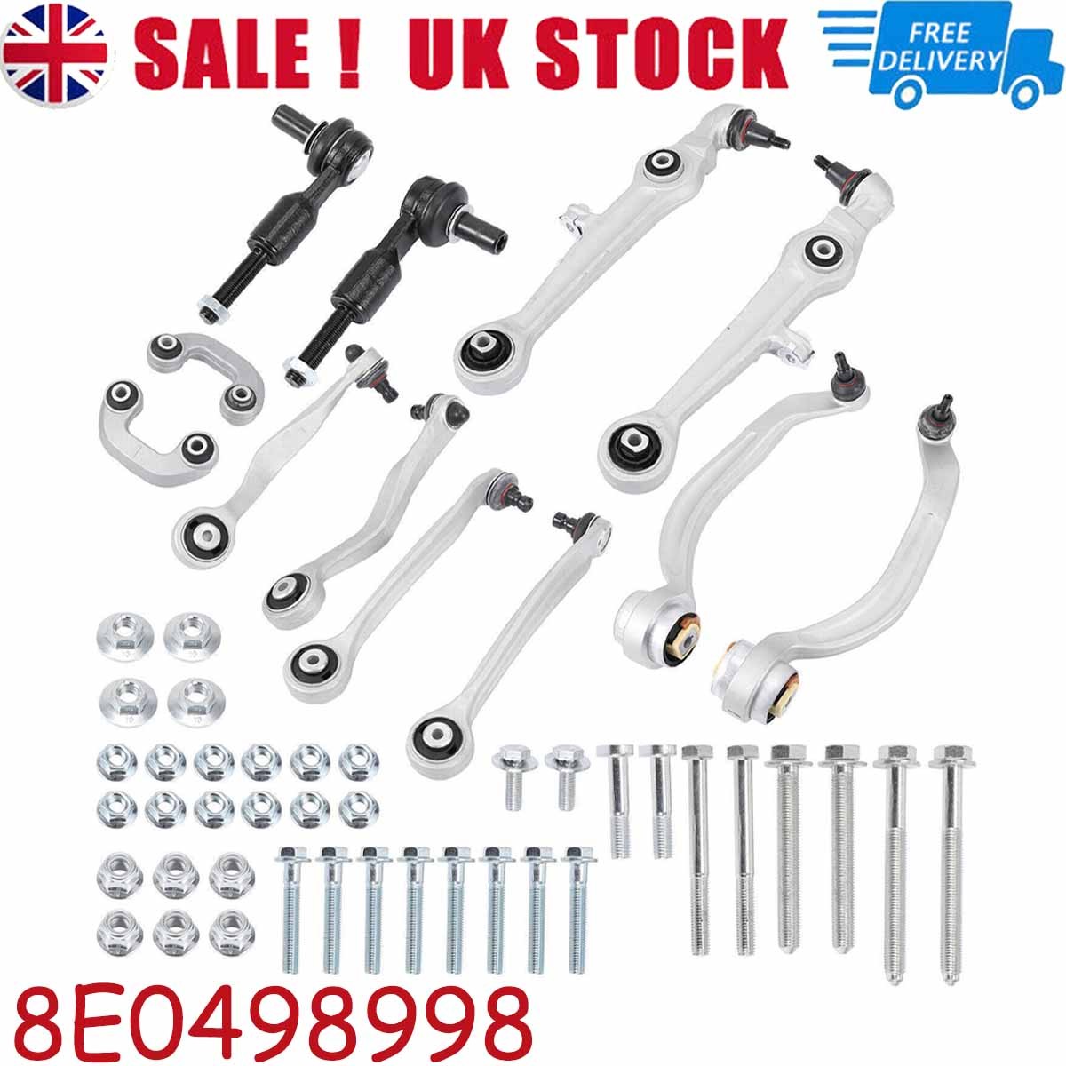 SET SUSPENSION CONTROL ARMS WISHBONE FRONT 52 PCS FOR AUDI A4 A6 B7 8E 8H 00-09