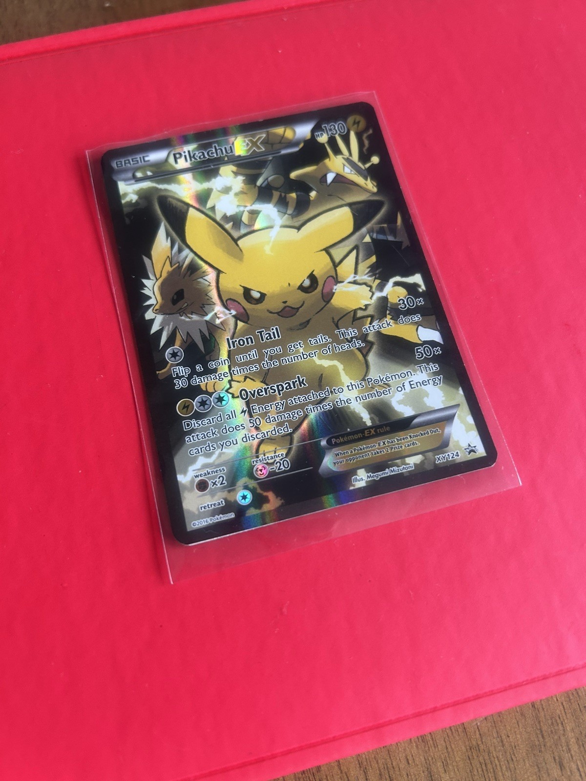 Pokemon Pikachu EX XY124 MP/LP Black Star Promo