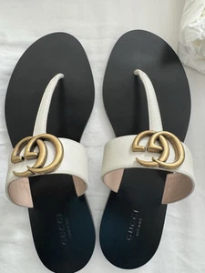 Gucci Marmont String Sandales à enfiler Chaussures Taille 37,5 US 100% Authentique.