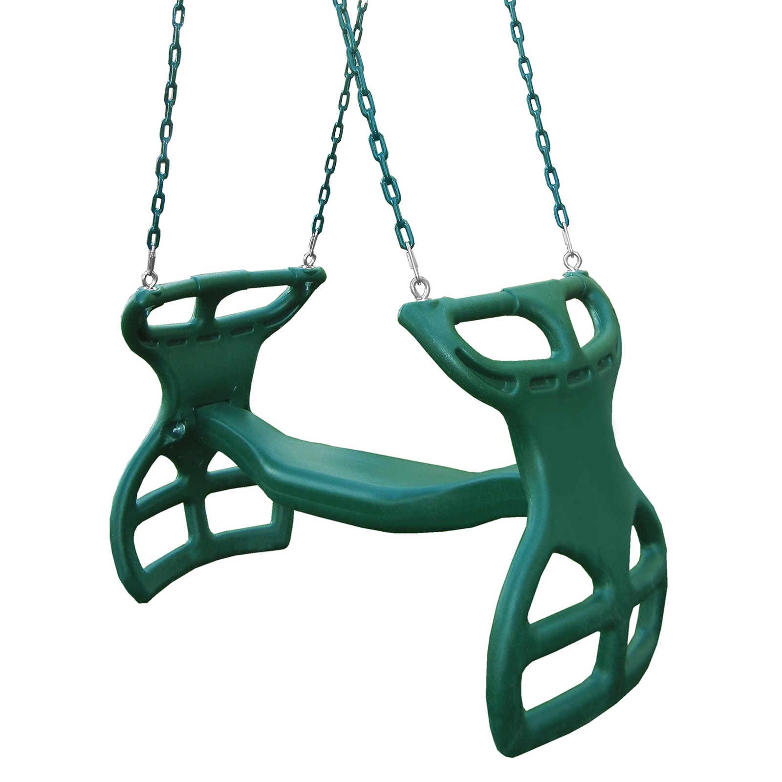 Swing-N-Slide WS 3452 Dual Glider Swing, 2-Person, 150 lb, Green