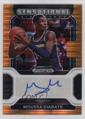 2022-23 Prizm Draft Picks Orange Pulsar 29/49 Moussa Diabate Rookie Auto RC 5i2