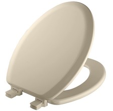 Mayfair Cameron Bone Toilet Seat, Non Slip Heavy Duty Wood, Elongated,