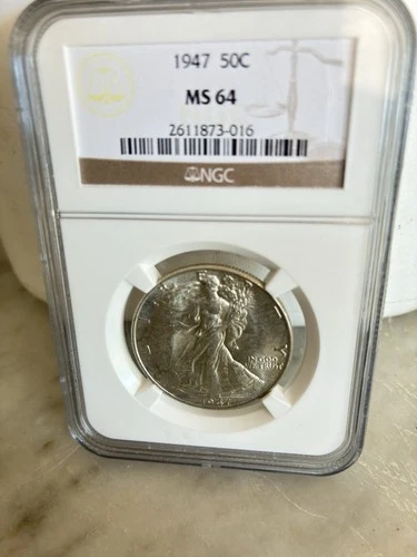 1947 Walking Liberty Half Dollar NGC MS64 Exact Coin Imaged