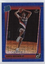 2021-22 Panini Donruss Rated Rookie Choice Blue 36/49 Greg Brown III #245 0s9t