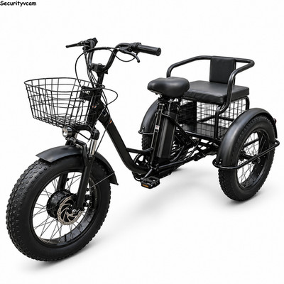 E-Bike Dreirad 20 Zoll mit Sitz hinten 48V 500W Elektrofahrrad Senioren 25km/h