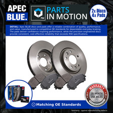 2x Vented Brake Discs and Pads fits NISSAN QASHQAI J11 1.5D Front 2013 on 296mm