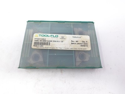 (4 Pk) Tool-Flo Triangle Carbide Threading Inserts TNMC66 8MM SAGE DIN 513C3 EJ0