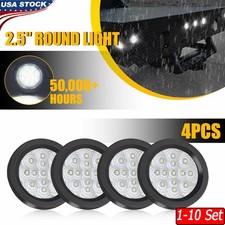 1-10xdot Approved 2.5 Round White Led Clearance Lamp For Semi Truck Service Van 1-10xdot Approved 2.5 Round White Led Clearance Lamp For Semi Truck Service Van