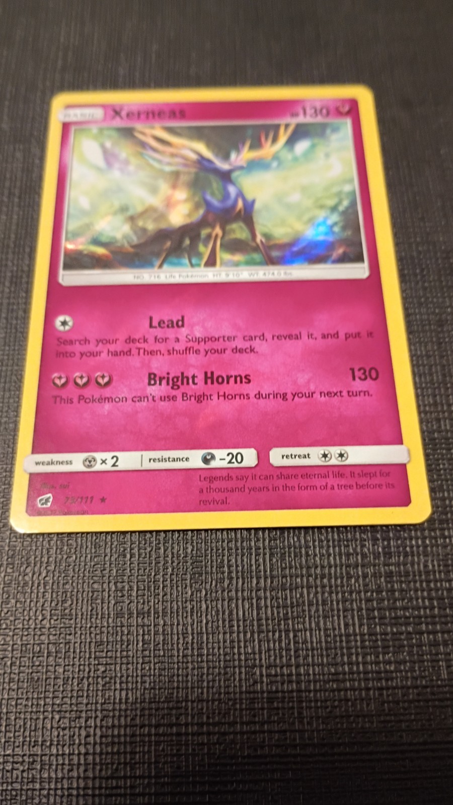 Pokémon TCG Xerneas 73/111 Crims Holo Rare Crimson Invasion NM