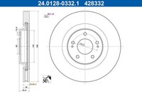 2X ATE Bremsscheibe 24.0128-0332.1 FüR Mitsubishi