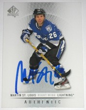 MARTIN ST. LOUIS SIGNED 12-13 UPPER DECK SPA LIGHTNING CARD AUTOGRAPH AUTO!!