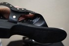 Vaneli black leather flat back buckle strap sandals women 8M — photo 5