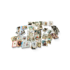 Lot ancien 150 cartes saintes christianisme religieux avec boite