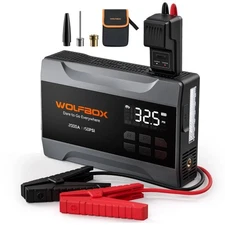 WOLFBOX Portable 2000A Jump Starter With Air Compressor 150PSI Tire Inflator LED