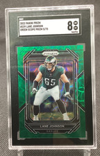 2022 Panini Prizm Lane Johnson Green Prizm #239 Phil Eagles Colormatch SGC 8 /75