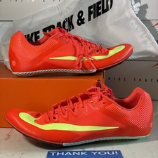 Sz 14 Men  s - Nike Zoom Rival Sprint Track Spikes "Bright Crimson" FZ9663-600