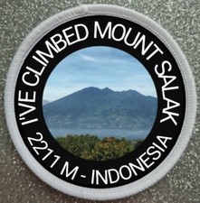 3" Mount Salak Indonesia Sublimation Iron / Sew Patch Badge 
