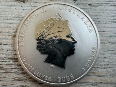2008年 オーストラリア 1ドル 銀貨 ネズミ Australia 1 Dollar Year of the Mouse 1 Oz Lunar Series II coin