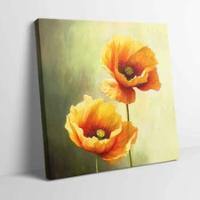 Poppy Flowers Stretched Canvas Print Wall Deco Art More sizes