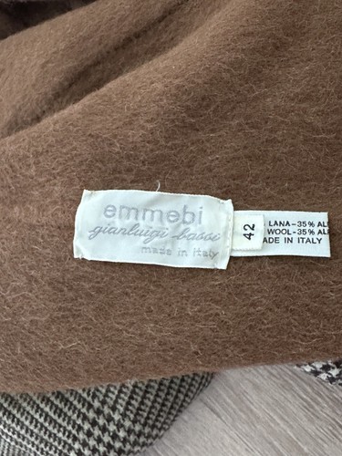 Vintage emmebi gianluigi bassi Italian Blazer|Brown Houndstooth|Alpaca/Lana Wool - Picture 8 of 9