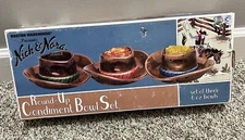 Boston Warehouse Nick & Nora Round-up Condiment Bowl Set ~Dip~Candy Dishes