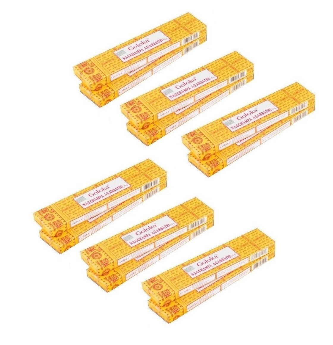 Goloka Nag Champa Räucherstäbchen – 16 G Packung | Handgemachtes Naturprodukt