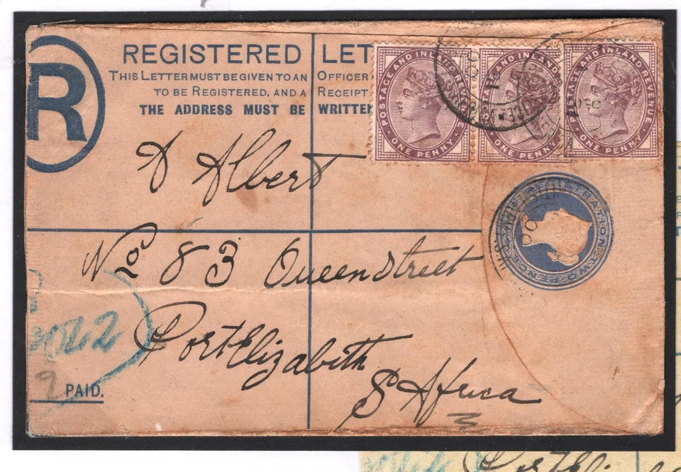 BOER WAR QV Cubierta Sudáfrica *MIDLAND DOWN* TPO CDS 1900 FERROCARRIL W390a Foto 4 de 4