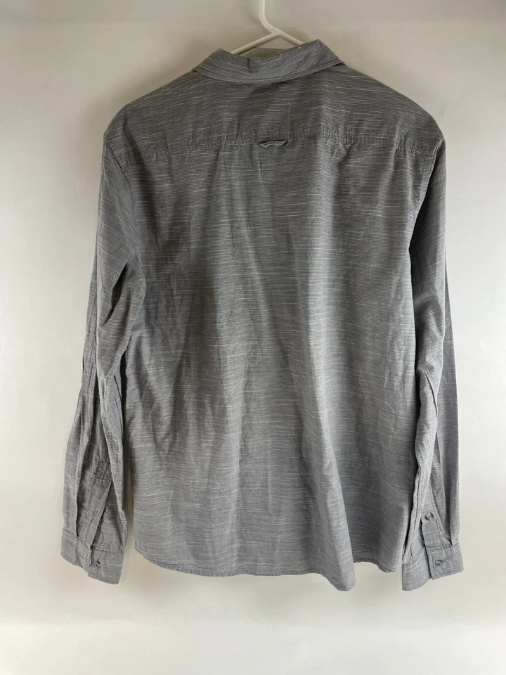 Ocean Current Shirt Men's Size Medium Gray Button Up Long Sleeve Pocket Collared - Image 2 of 4