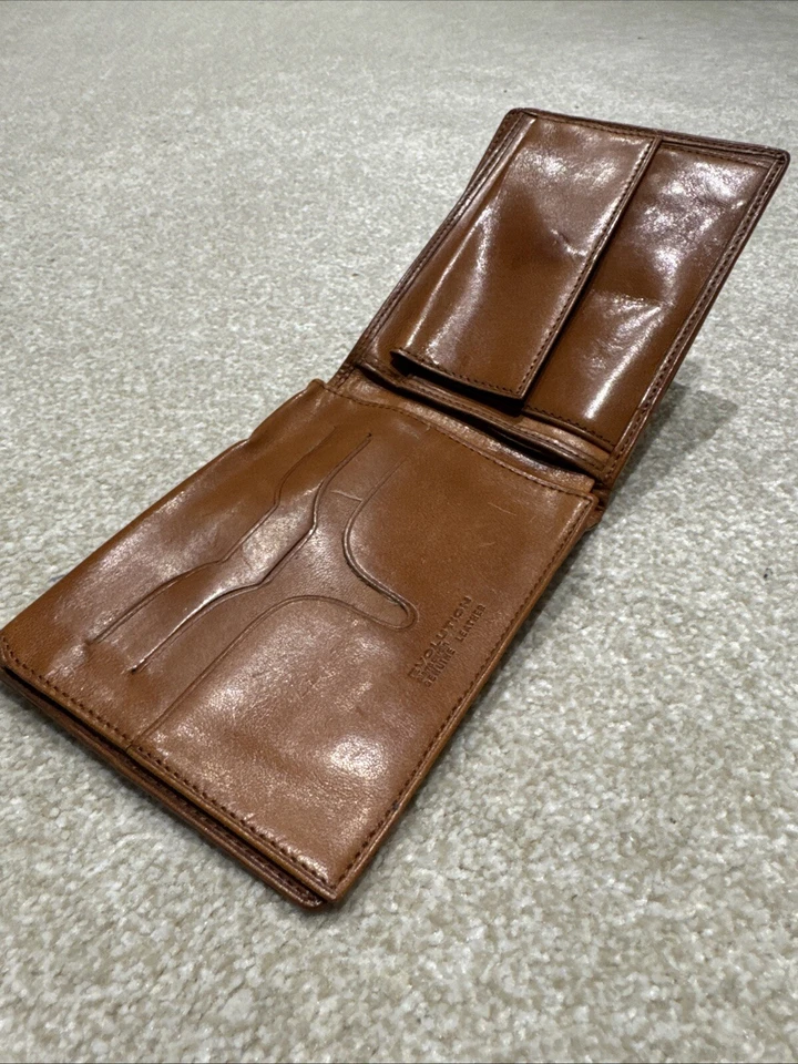 Pierre Cardin Evolution Brown Genuine Leather Wallet Men Women Italian, Used - Image 4 of 4