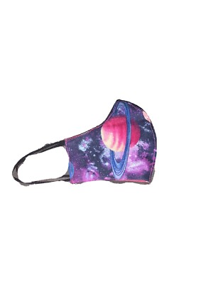 Two Layer Handmade Designer Face Cover Mask Reversible Reusable Space And Pink