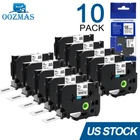 10PK TZe-241 TZe241 18mm Compatible Brother P-Touch Label Tape White 3/4 PT-H110