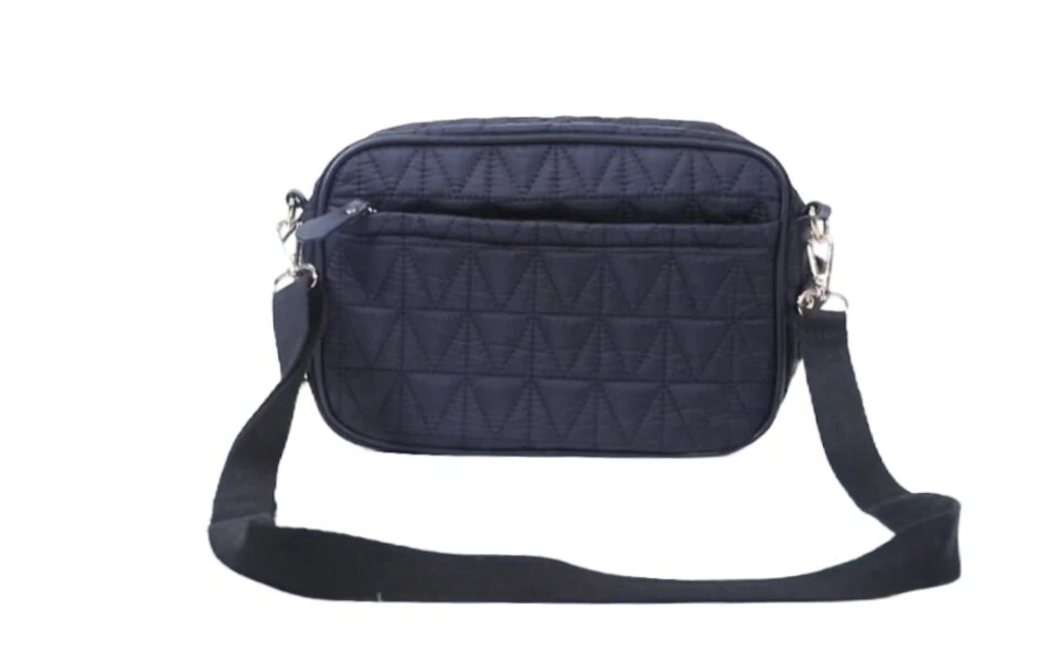 Сумка-клатч через плечо ELF Bella веганская кожа черные подгузники для мамочек малышей - Изображение 2 из 4